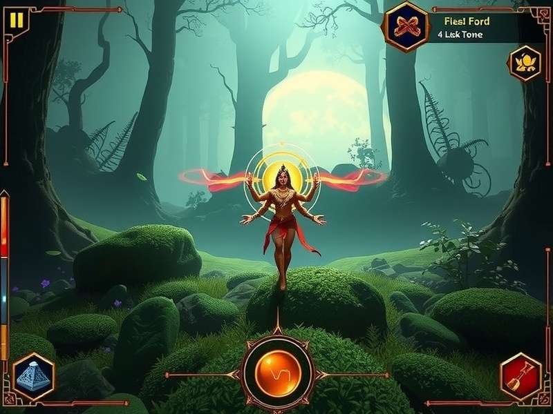 Mystic Durga S Adventure gameplay screenshot showing divine powers